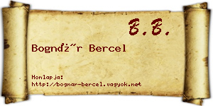 Bognár Bercel névjegykártya