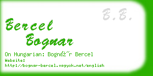 bercel bognar business card